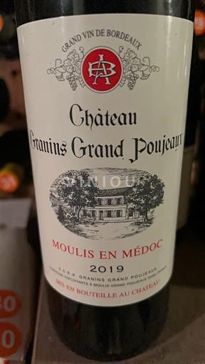 Bordeaux Moulis-en-Médoc Granins Grand Poujeaux 2019