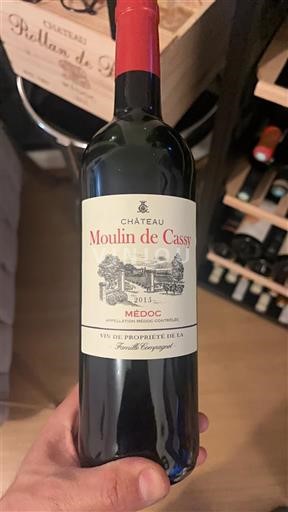 Bordeaux Médoc Château Moulin de Cassy 2015