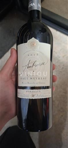 Bordeaux Château Haut-Meyreau Ambroisie 2018