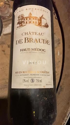 Bordeaux Haut-Médoc Cru Bourgeois Château Braude 2012