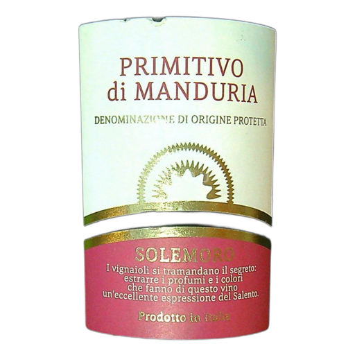 Pouilles Primitivo di Manduria Cantina Due Palme Solemoro 2017