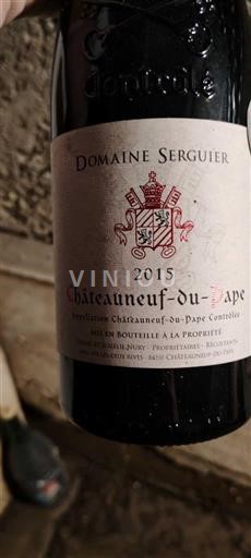 Rhône-dalen Châteauneuf-du-Pape Domaine Serguier 2015