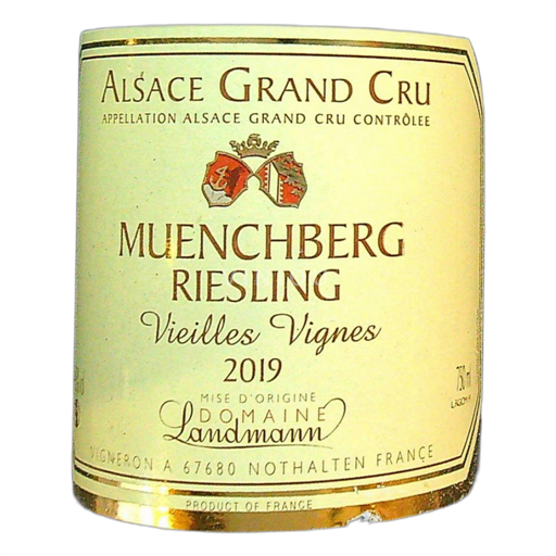 Alsace Riesling Domaine Landmann Grand Cru Muenchberg 2019