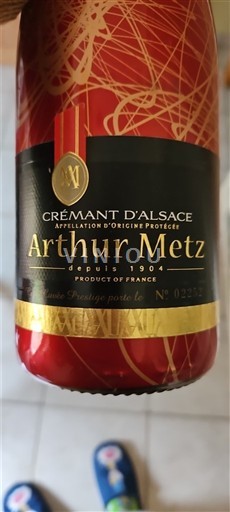 Vin Effervescent Blanc brut Arthur METZ Non millésimé France Alsace Crémant-d'alsace AOC
