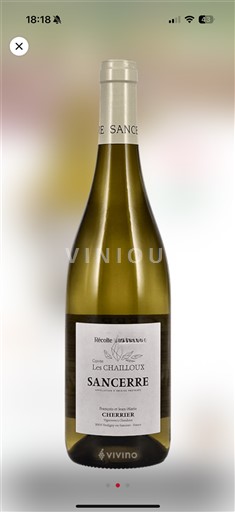 Loiren laakso Sancerre Cherrier Les Chailloux 2023