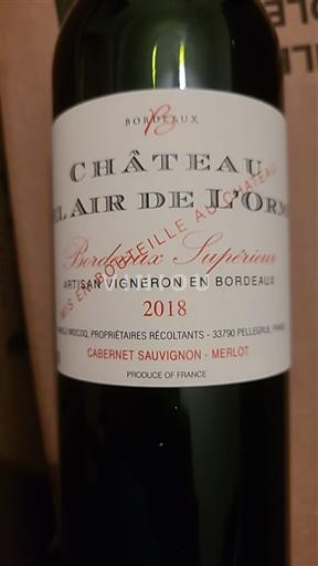 Bordeaux Bordeaux Supérieur Château Bel Air de l'Orme 2018