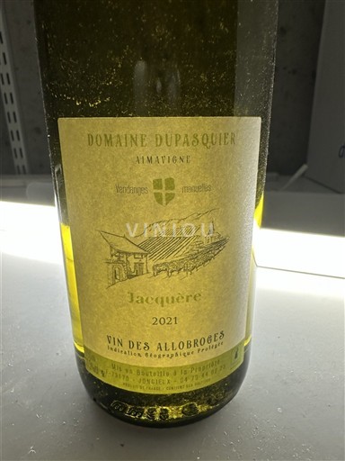 Alps and Rhodanian Region Wines of the Allobroges Domaine Dupasquier Jacquère 2021