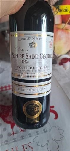 Bordeaux Côtes de Bourg Château Prieuré Saint-Georges 2022