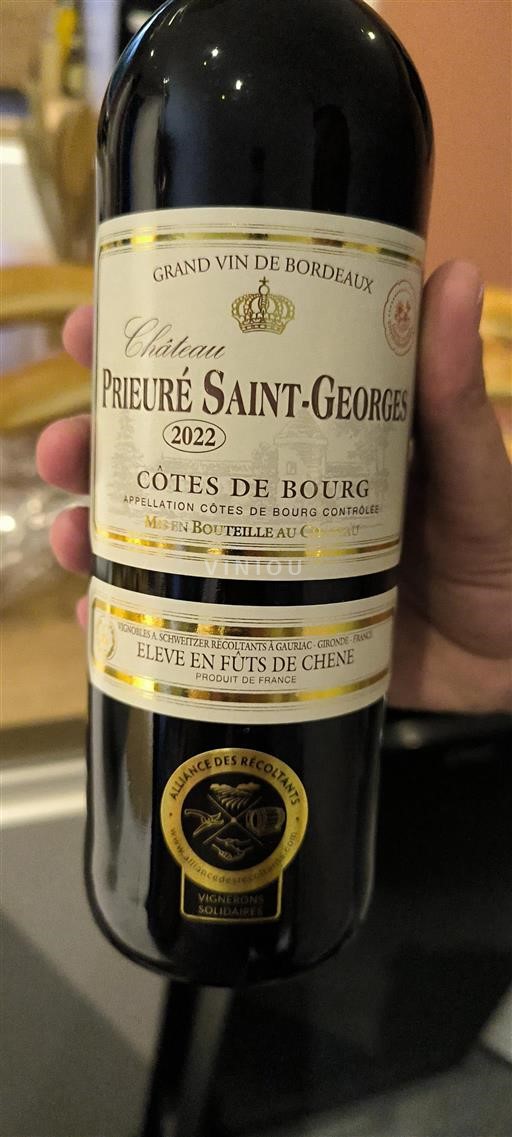 Bordeaux Côtes-de-bourg Château Prieuré Saint-Georges 2022