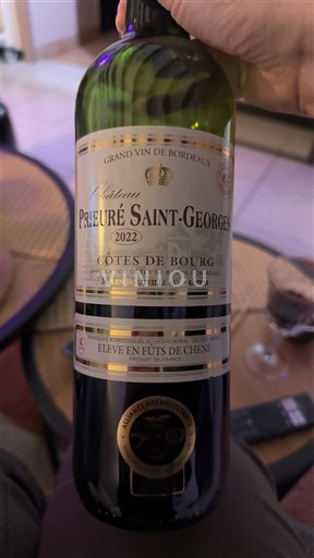Бордо Кот-де-Бур. Château Prieuré Saint-Georges 2022