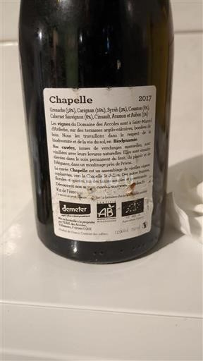 Rhônen laakso Rhône-laakso Domaine Des Accoles Chapelle 2017