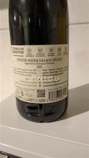 Rhônetal Côtes-du-Rhône-Dörfer Terroir Daronton Seguret 2021