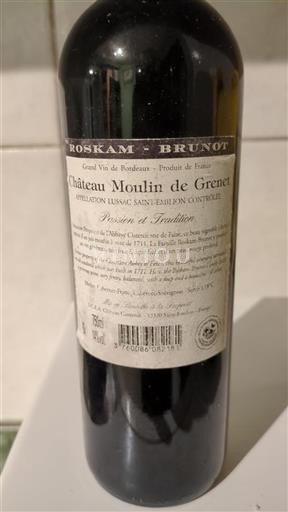 Bordéus Lussac-Saint-Émilion Château Moulin de Grenet 2020