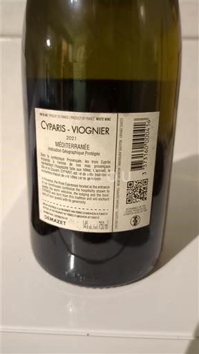 Provence, hạ lưu Rhône, Corse Địa Trung Hải Demazet Cyparis - Viognier 2021
