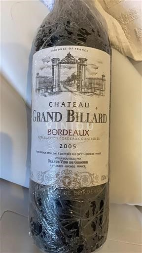 Bordeaux Château Grand Billard 2005