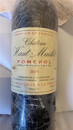 Burdeos Pomerol Château Haut-Maillet 2004