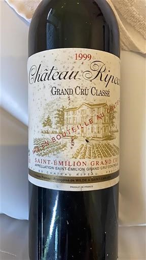 Bordeaux Saint-Émilion Grand Cru Grand Cru Château Ripeau 1999