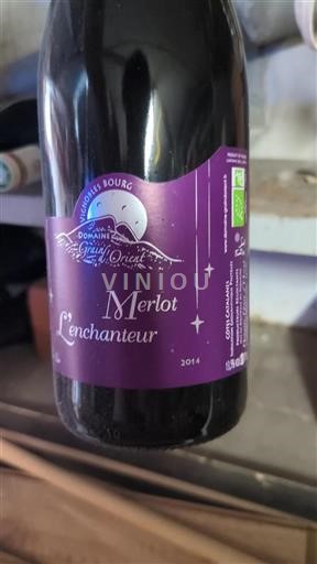 Languedoc ja Roussillon Katalonianrinteet Domaine Grain Orient Merlot L'enchanteur 2014