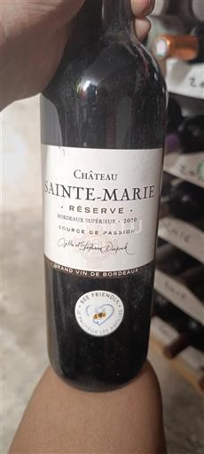 Bordeaux Bordeaux Supérieur Sainte-Marie Réserve 2020