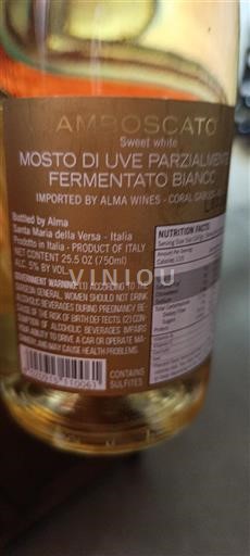 Veneto Ospecificerad AMOSCATO Icke årgångsbetecknad