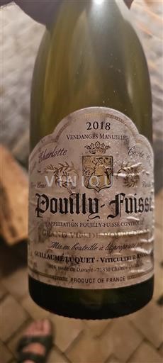 Bourgogne Pouilly-fuissé Guillaume Luquet Prestige 2018
