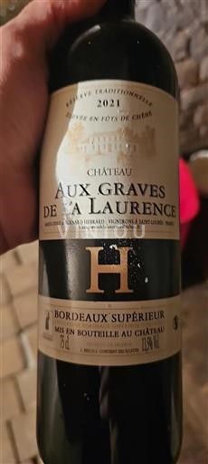 Bordeaux Bordeaux supérieur Château Aux Graves de La Laurence 2021