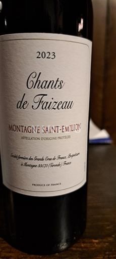 Bordéus Montagne-saint-émilion Faizeau Chants de Faizeau 2023