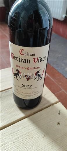 Bordeaux Saint-Émilion Château Berjean Vidoc 2002
