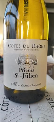 Rhônen laakso Côtes-du-rhône Prieurs de St-Julien Ei vuosikertaa
