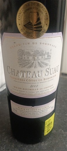Bordeaux Những sườn đầu tiên của Bordeaux Château Suau 2002
