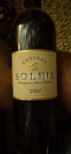 Bordéus Puisseguin-saint-émilion Château Soleil 2007
