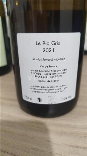 Vale do Ródano Não especificado Nicolas Renaud Le Pic Gris 2021