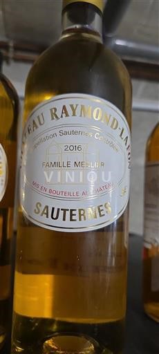 Bordeaux Sauternes Château Raymond Lafon 2016