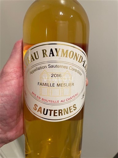 Bordeaux Sauternes Château Raymond Lafon 2016
