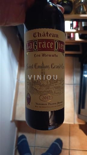 Bordeaux Saint-Émilion Grand Cru Grand Cru Château La Grâce Dieu Les Menuts 2017