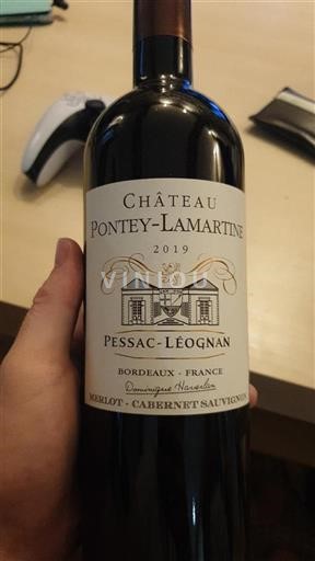 Bordéus Pessac-Léognan Château Pontey-Lamartine 2019