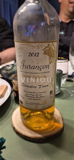Tây Nam Jurançon Domaine Tinou spéciale 2012