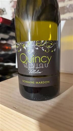 Vallée de la Loire Quincy Domaine Mardon Les grandes vignes de Villalin 2022
