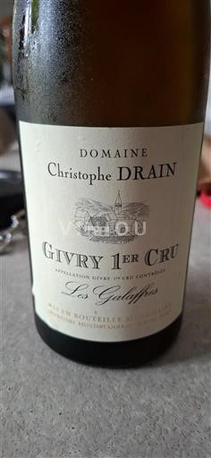 Borgoña Givry Premier Cru Domaine Christophe Drain Les Galaffres 2022
