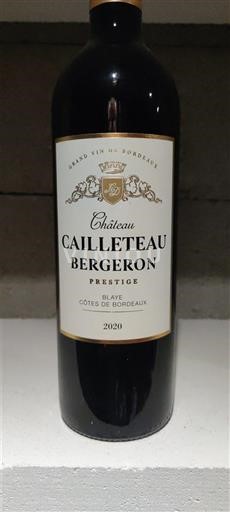 Bordeaux Blaye-Côtes-de-Bordeaux Château Cailleteau Bergeron Prestige 2020
