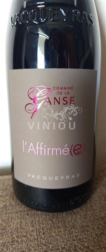 Rhônedalen Vacqueyras Domaine La Ganse l'Affirmé(e) 2023