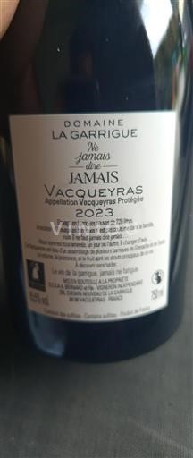 Rhônen laakso Vacqueyras La Garrigue Ne Jamais Dire Jamais 2023