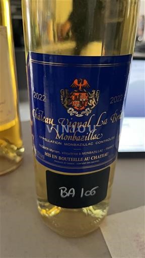 Sudoeste Monbazillac Château Vignal La Brie 2022