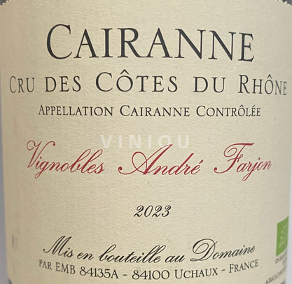 Rona dolina Cairanne Vignobles André Fargeon 2023