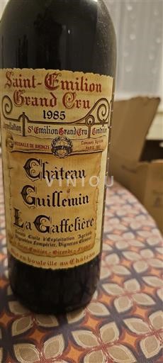 Bordeaux Saint-Émilion Grand Cru Grand Cru Château Guillemin La Gaffelière 1985