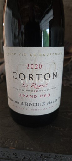 Bourgondië Corton Grand Cru Arnoux Père et Fils Le Rognet 2020