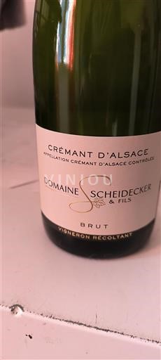 Alsace Crémant d'Alsace Domaine Scheidecker & Fils Brut Không niên vụ