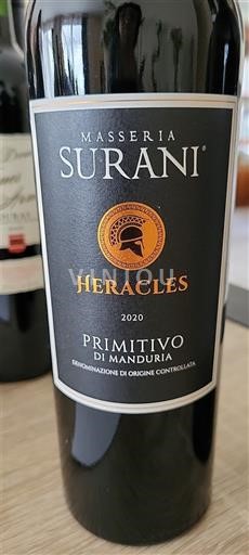 Puglia Primitivo di Manduria Masseria Surani Heracles 2020