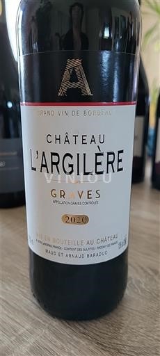 Bordeaux Graves Château L'Argilère 2020