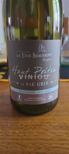 Poitou-Charentes Haut-Poitou Domaine La Tour Beaumont Le Fié Gris 2024